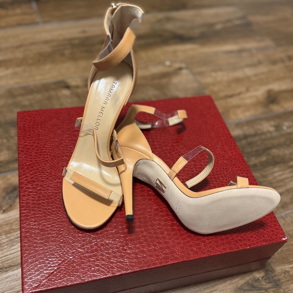 Tamara Mellon Reverse Sandal Tan